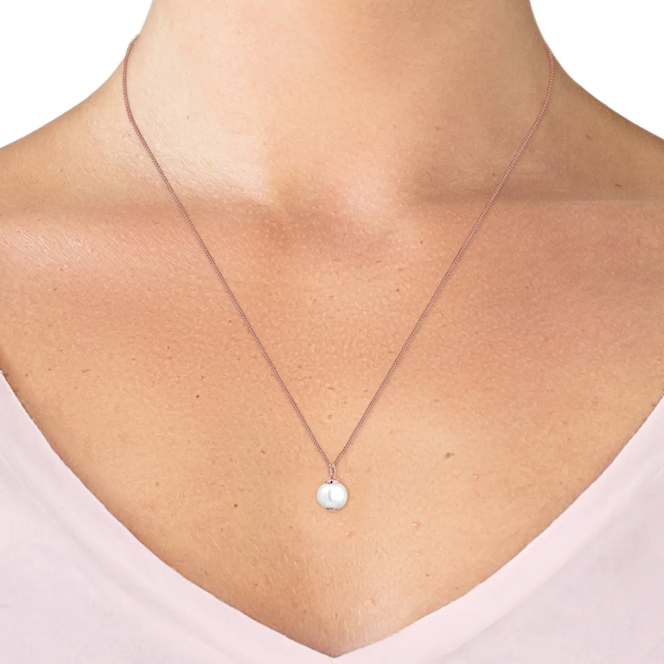 Elli "Schmuckset | Süßwasserperle< Roségold|Schmucksets