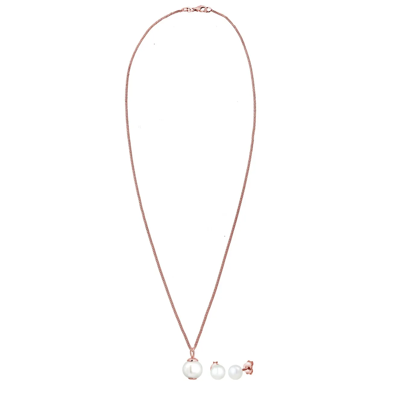 Elli "Schmuckset | Süßwasserperle< Roségold|Schmucksets