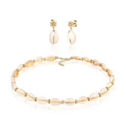 Elli "Schmuckset Blumen Beads | Kauri Muscheln< Symbol-schmuck|Schmucksets
