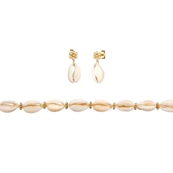 Elli "Schmuckset Blumen Beads | Kauri Muscheln< Symbol-schmuck|Schmucksets