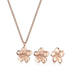 Elli "Schmuckset  Frangipani Blüte< Roségold|Symbol-schmuck