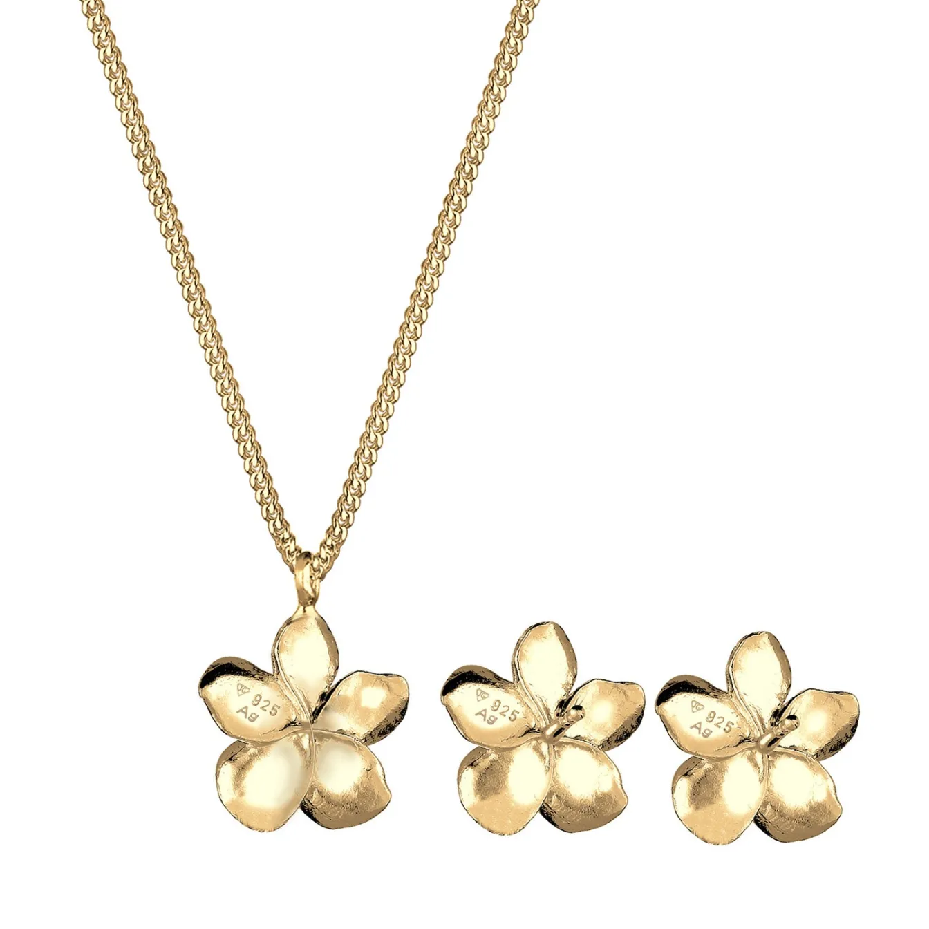 Elli "Schmuckset Frangipani Blüte< Roségold|Symbol-schmuck