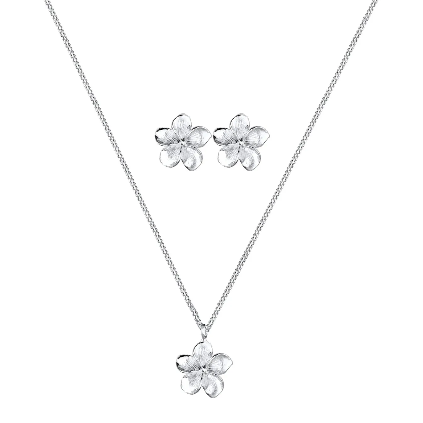 Elli "Schmuckset Frangipani Blüte< Roségold|Symbol-schmuck