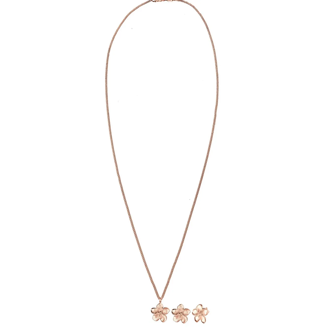 Elli "Schmuckset Frangipani Blüte< Roségold|Symbol-schmuck