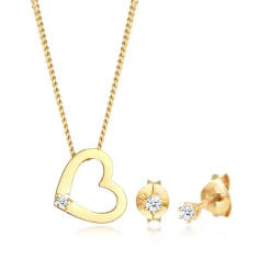 Elli "Schmuckset  Herz | Diamant ( Weiß, 0,075 ct )< Symbol-schmuck|Herz-schmuck