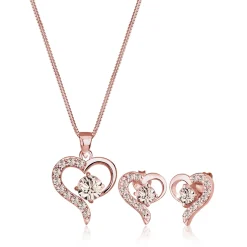 Elli "Schmuckset  Herz | Kristall (Weiß)< Symbol-schmuck|Herz-schmuck