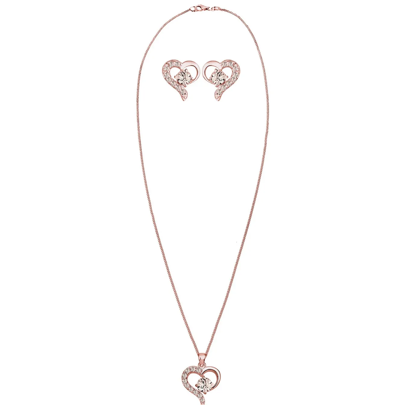 Elli "Schmuckset Herz | Kristall (Weiß)< Symbol-schmuck|Herz-schmuck