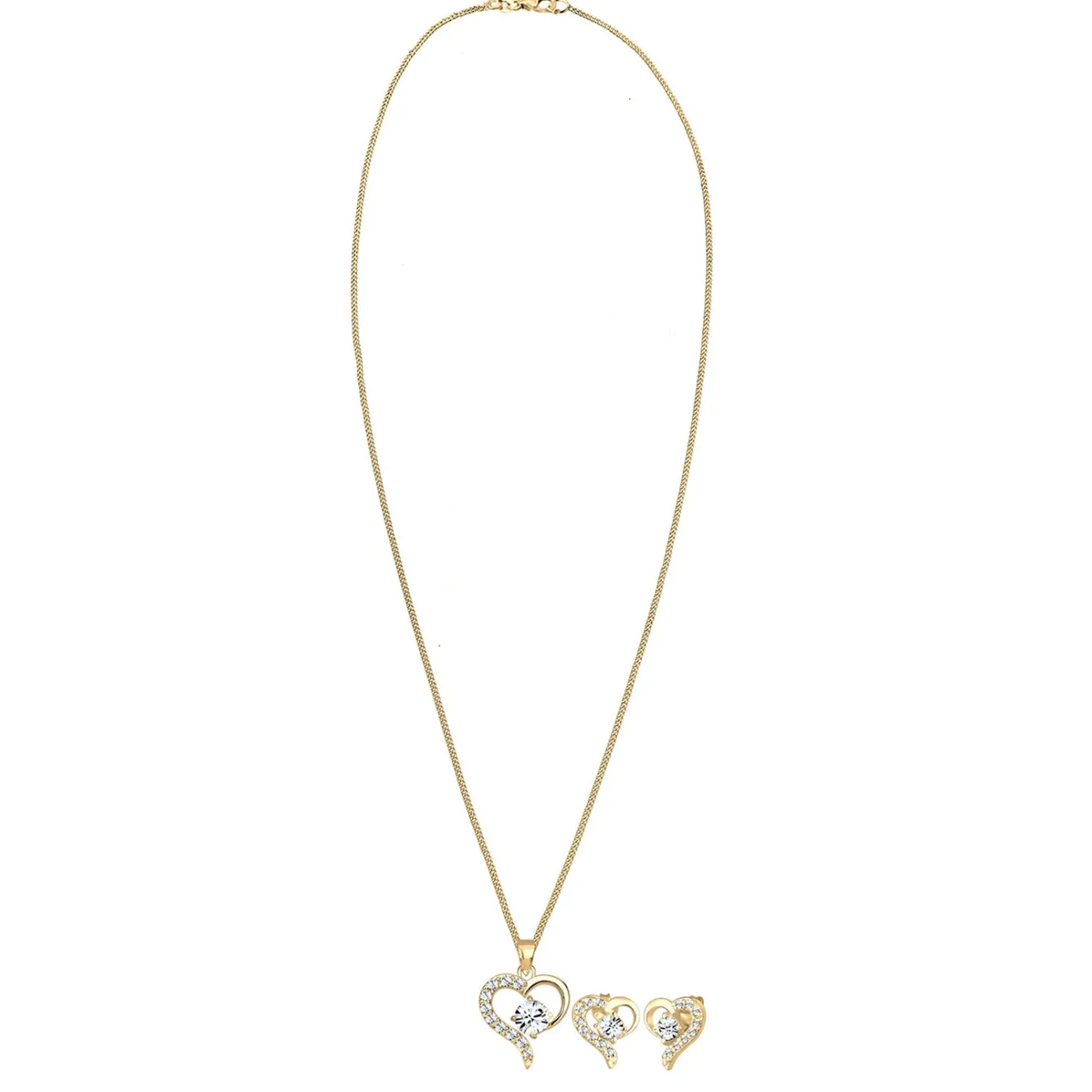 Elli "Schmuckset Herz | Kristall (Weiß)< Symbol-schmuck|Herz-schmuck
