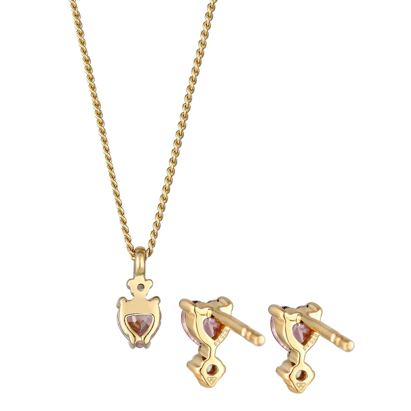 Elli "Schmuckset Herz | Zirkonia (Rot)< Symbol-schmuck|Herz-schmuck