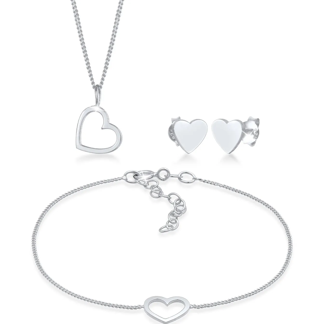 Elli "Schmuckset Herz Cut Out< Symbol-schmuck|Herz-schmuck