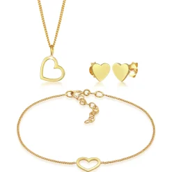 Elli "Schmuckset Herz Cut Out< Symbol-schmuck|Herz-schmuck