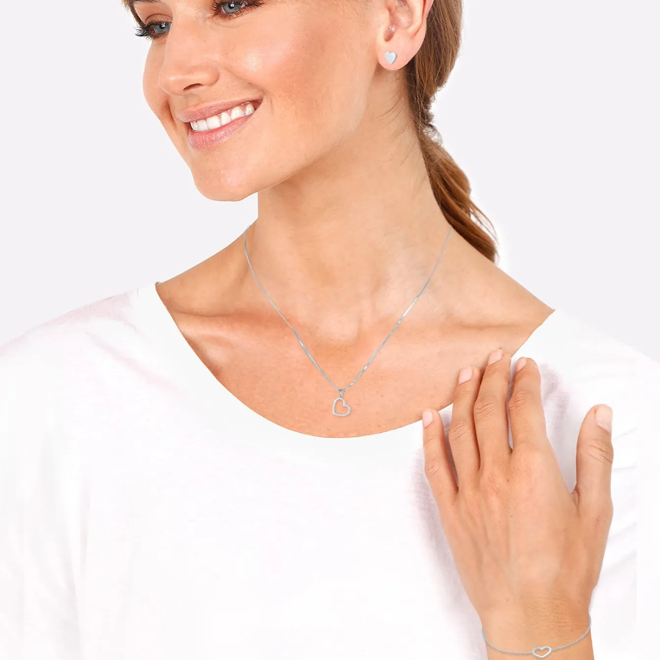 Elli "Schmuckset Herz Cut Out< Symbol-schmuck|Herz-schmuck