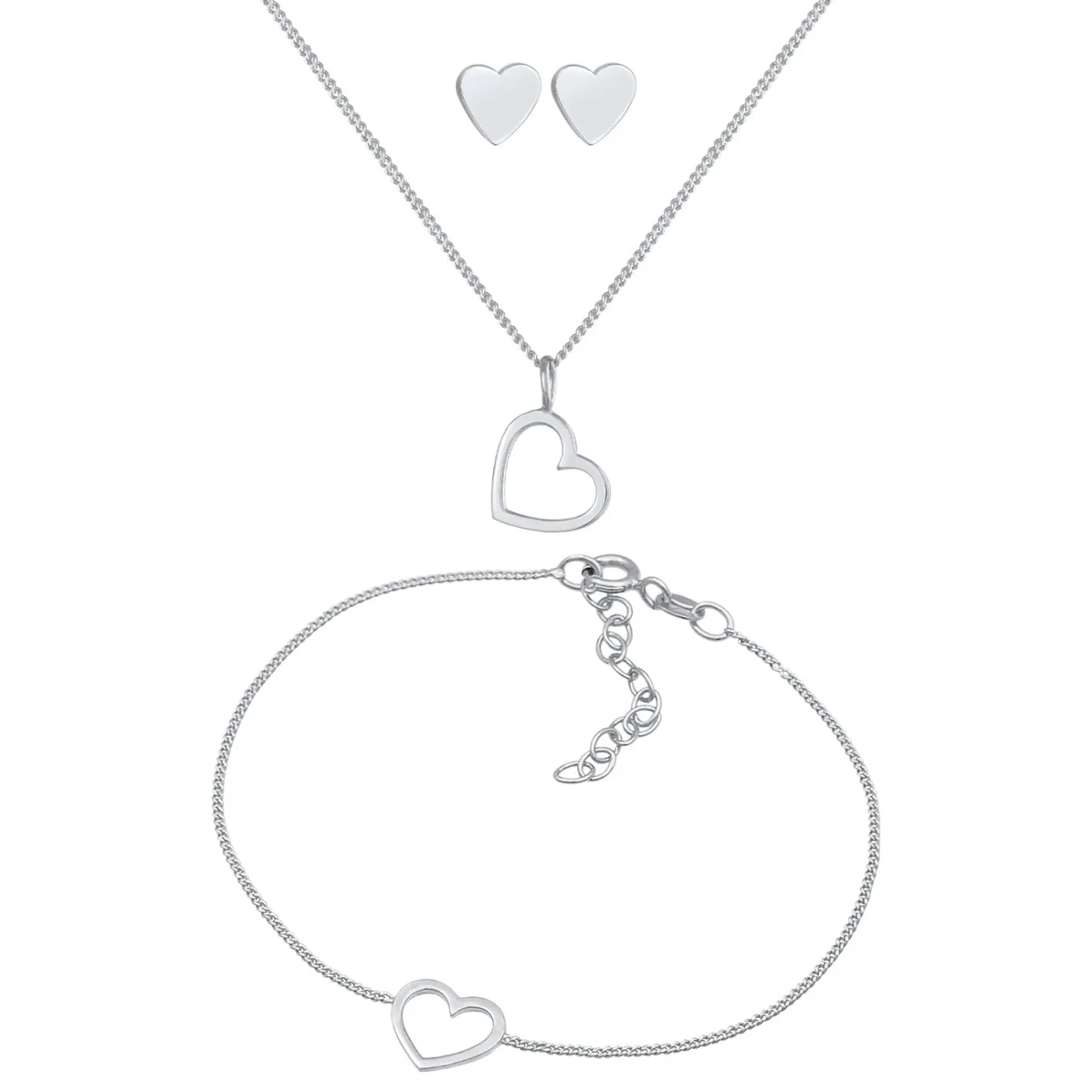 Elli "Schmuckset Herz Cut Out< Symbol-schmuck|Herz-schmuck