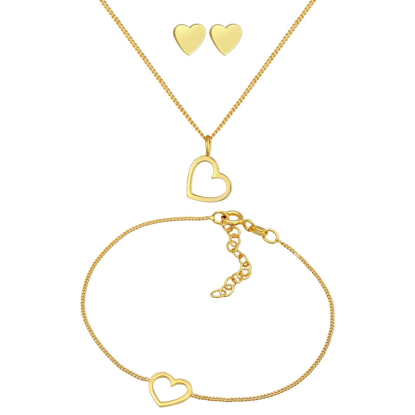 Elli "Schmuckset Herz Cut Out< Symbol-schmuck|Herz-schmuck