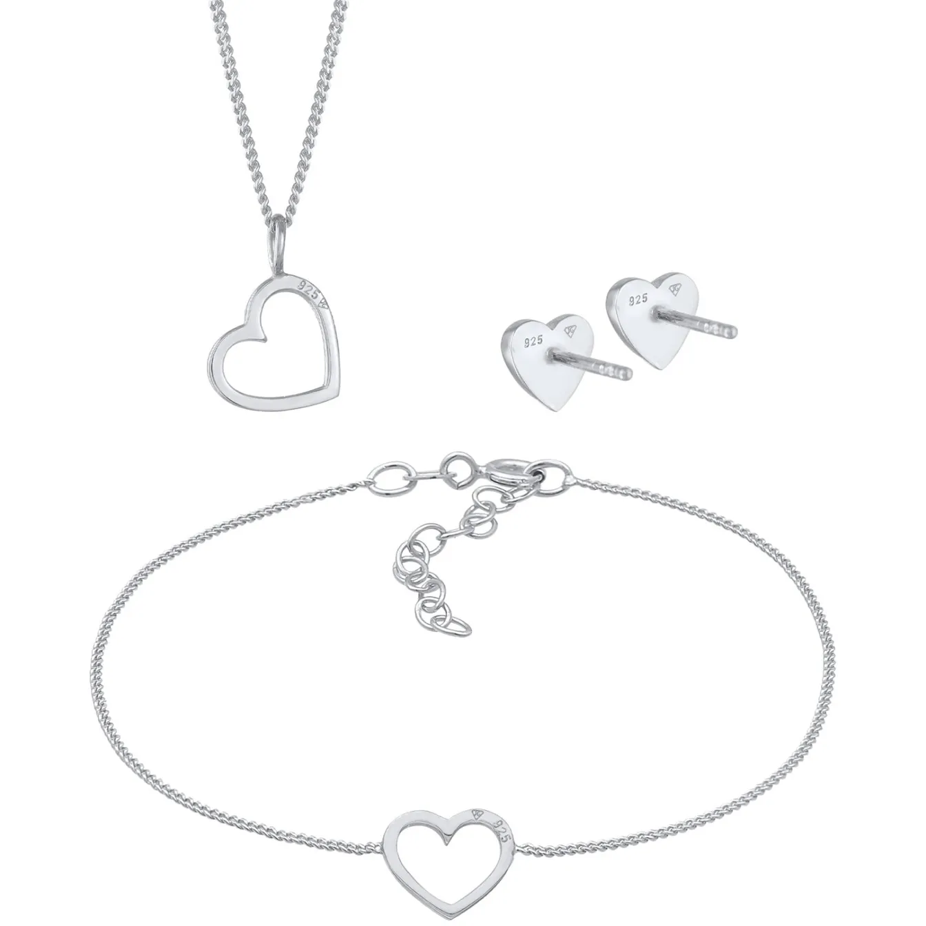 Elli "Schmuckset Herz Cut Out< Symbol-schmuck|Herz-schmuck