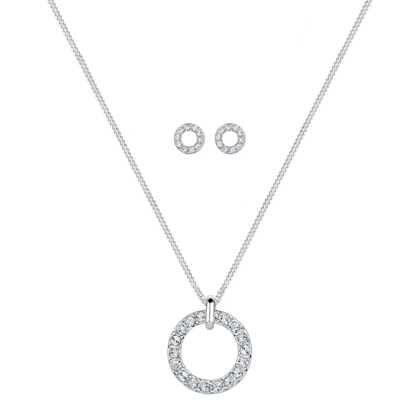 Elli "Schmuckset Kreis | Kristall (Weiß)< Schmucksets|Schmucksets