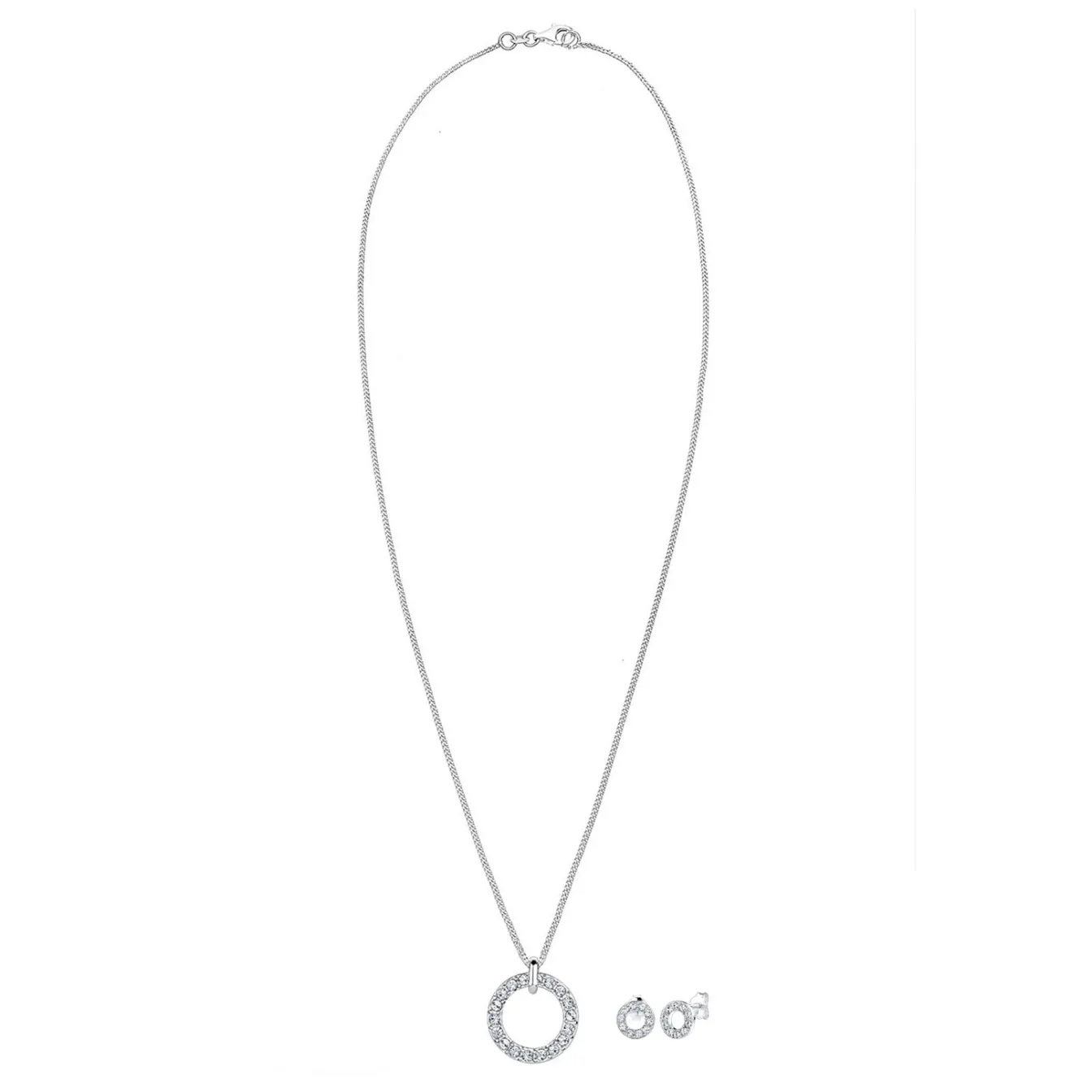 Elli "Schmuckset Kreis | Kristall (Weiß)< Schmucksets|Schmucksets