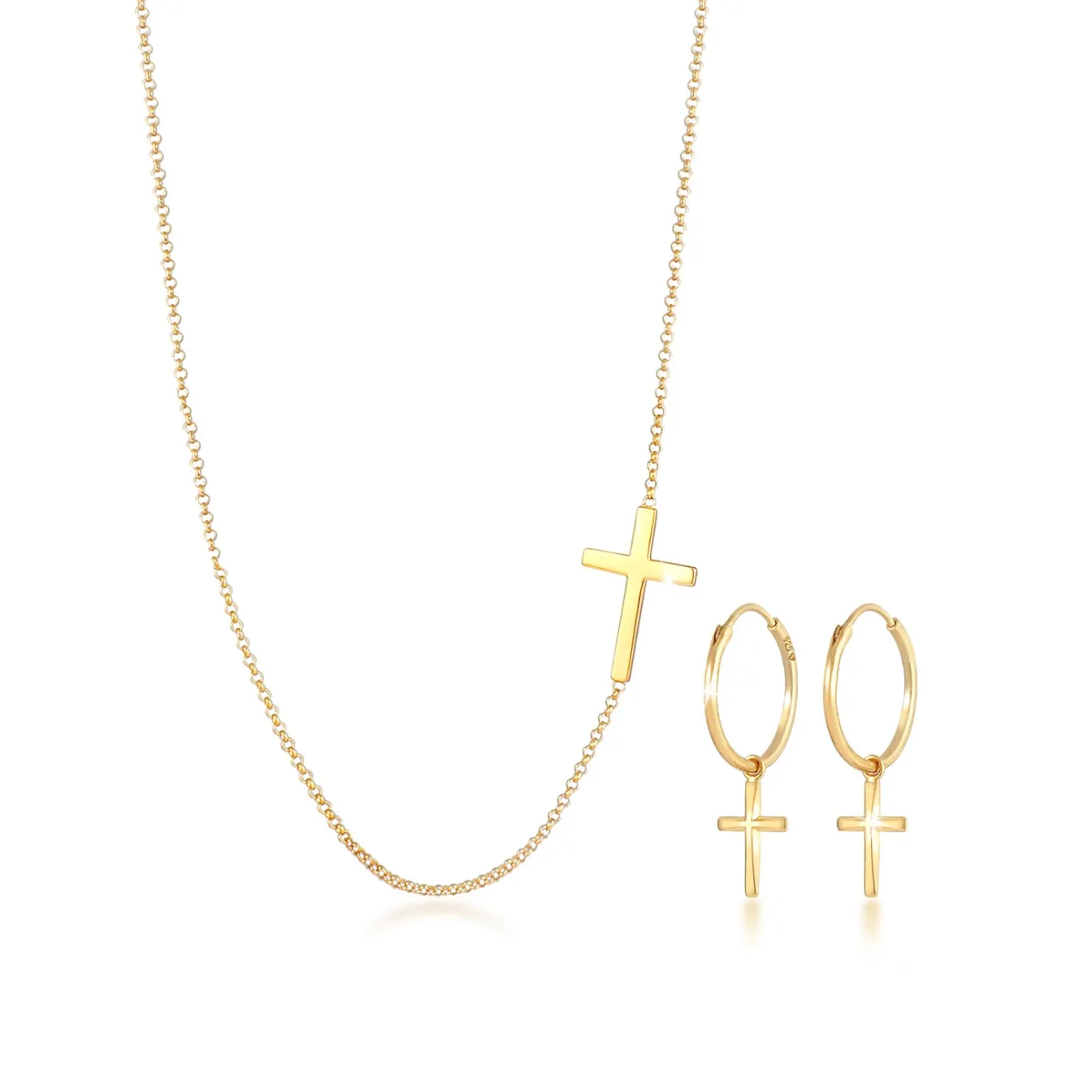 Elli "Schmuckset Kreuz< Symbol-schmuck|Schmucksets