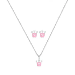 Elli "Schmuckset  Krone | Kristall (Weiß)<Kinder Symbol-schmuck|Schmucksets