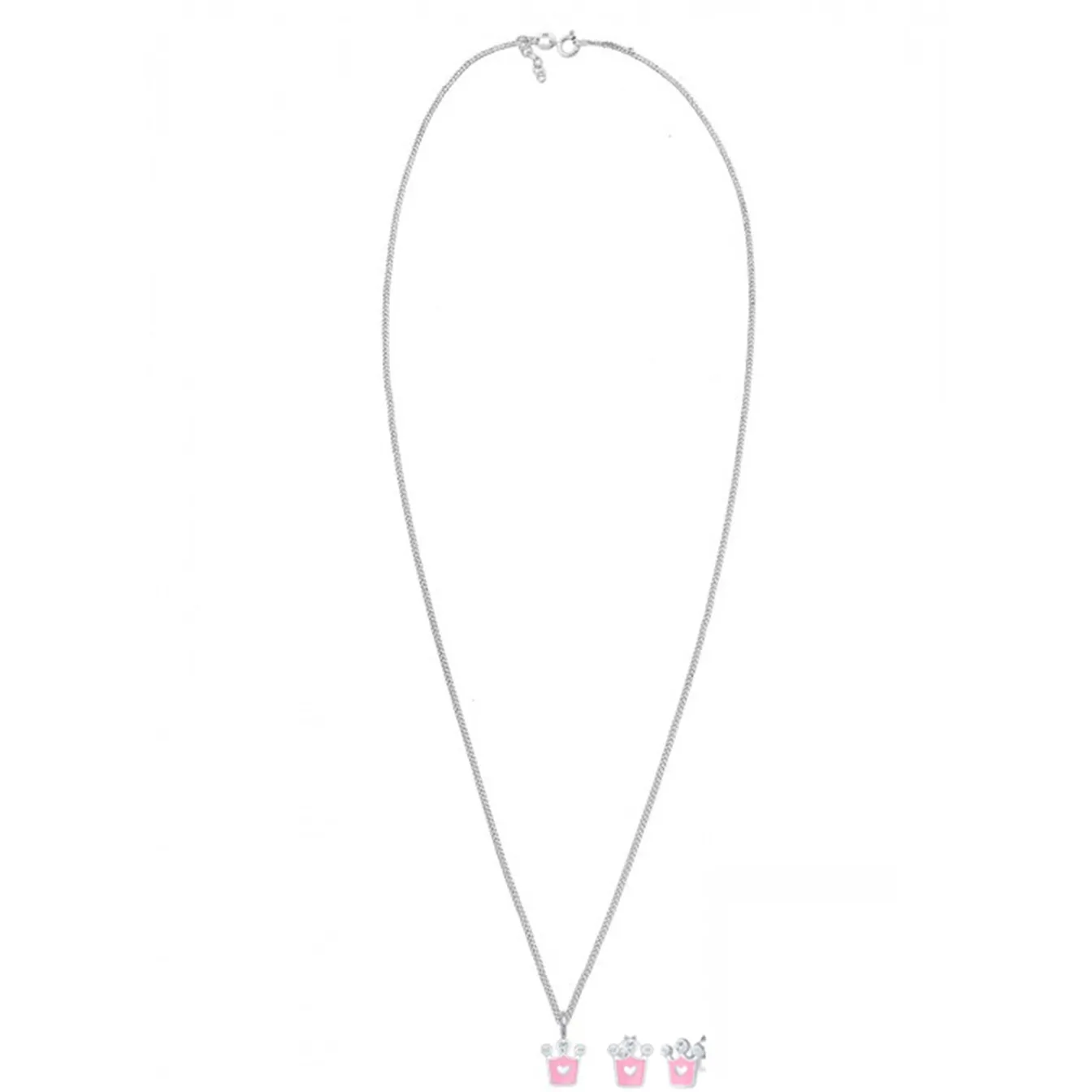Elli "Schmuckset Krone | Kristall (Weiß)<Kinder Symbol-schmuck|Schmucksets
