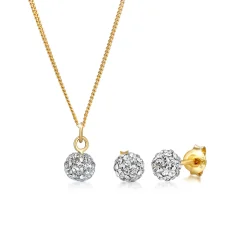 Elli "Schmuckset  Kugel | Kristall (Weiß)< Schmucksets|Schmucksets
