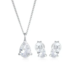 Elli "Schmuckset  Tropfen | Zirkonia ( Weiß )< Schmucksets|Schmucksets