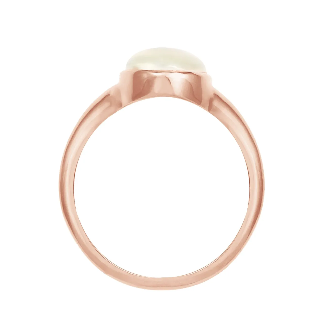 Elli "Siegelring | Mondstein ( Weiß )< Roségold|Ringe