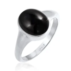 Elli "Siegelring | Onyx ( Schwarz )< Ringe|Silber