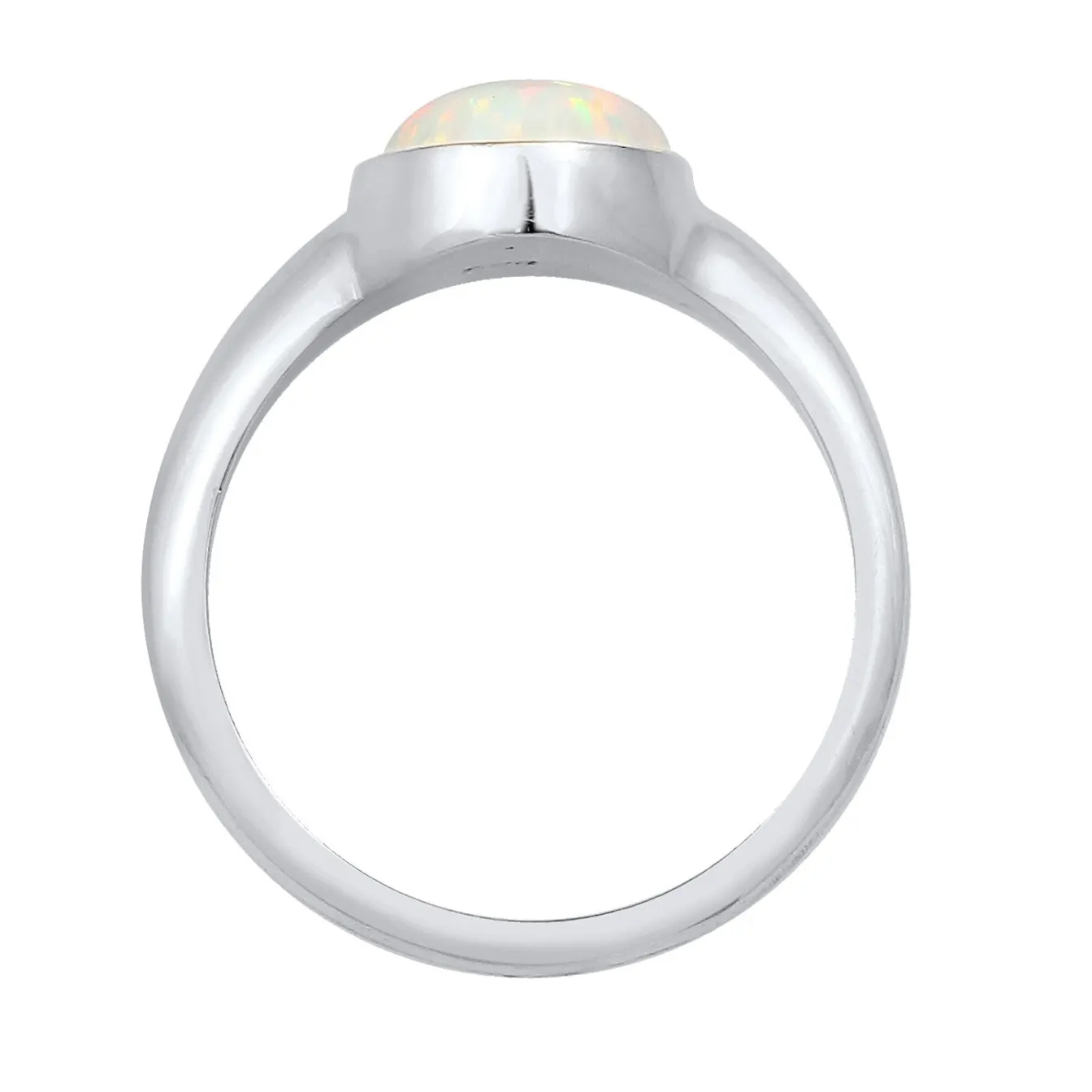 Elli "Siegelring | Opal ( Weiß )< Ringe|Vergoldet