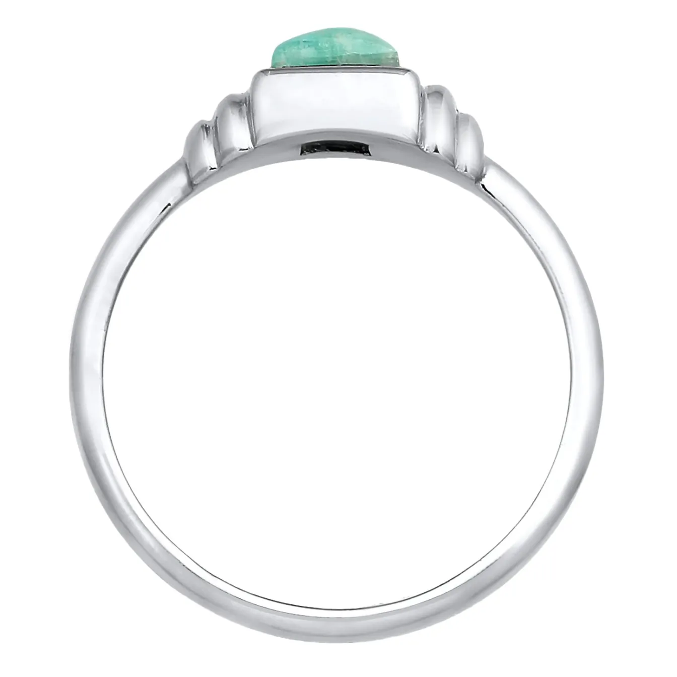 Elli "Siegelring Quadrat Vintage | Amazonit (Blau)< Ringe|Vergoldet