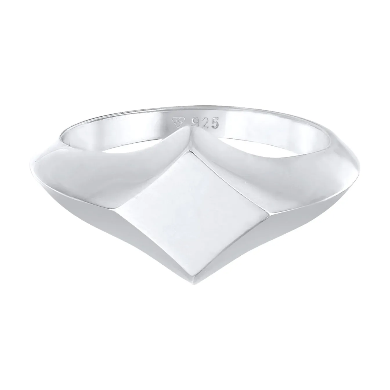 Elli "Siegelring Raute< Ringe|Vergoldet