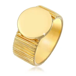Elli "Siegelring Rund< Ringe|Silber