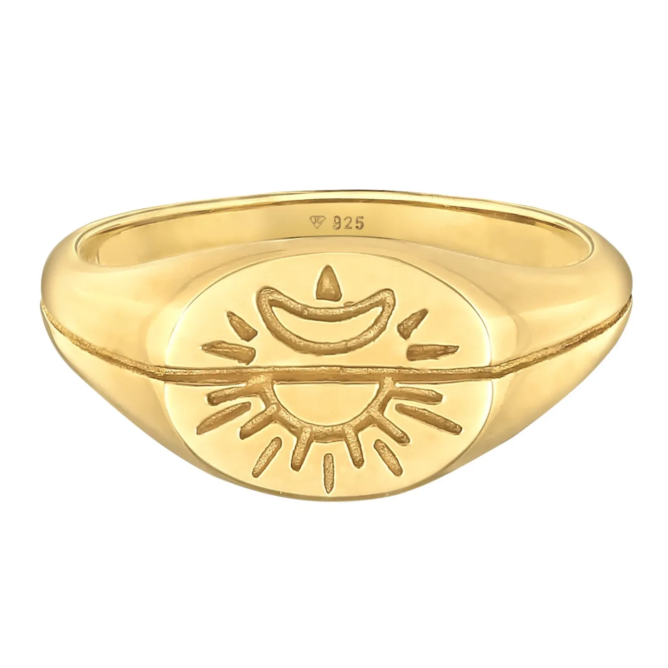Elli "Siegelring Sonne & Mond< Symbol-schmuck|Ringe