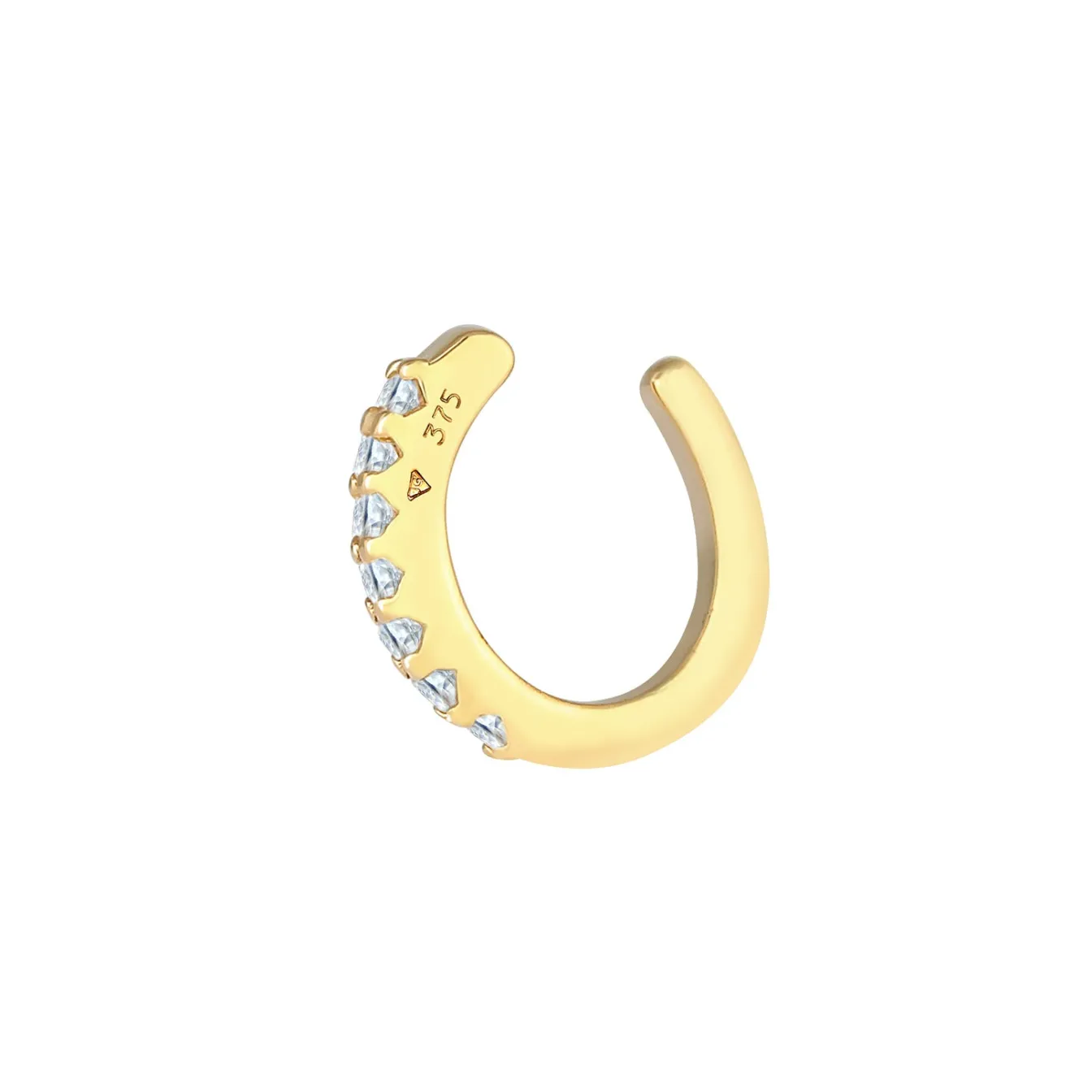 Elli "Single Earcuff | Topas ( Weiß )< Ohrringe|Echtgold