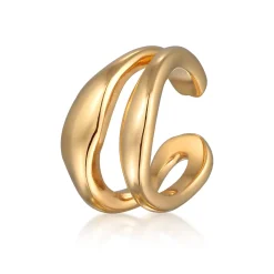 Elli "Single Earcuff Organic< Vergoldet|Ohrringe