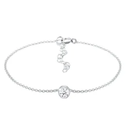 Elli "Solitär-Armband | Kristall ( Weiß )< Roségold|Armbänder
