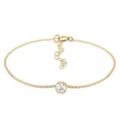Elli "Solitär-Armband | Kristall ( Weiß )< Roségold|Armbänder