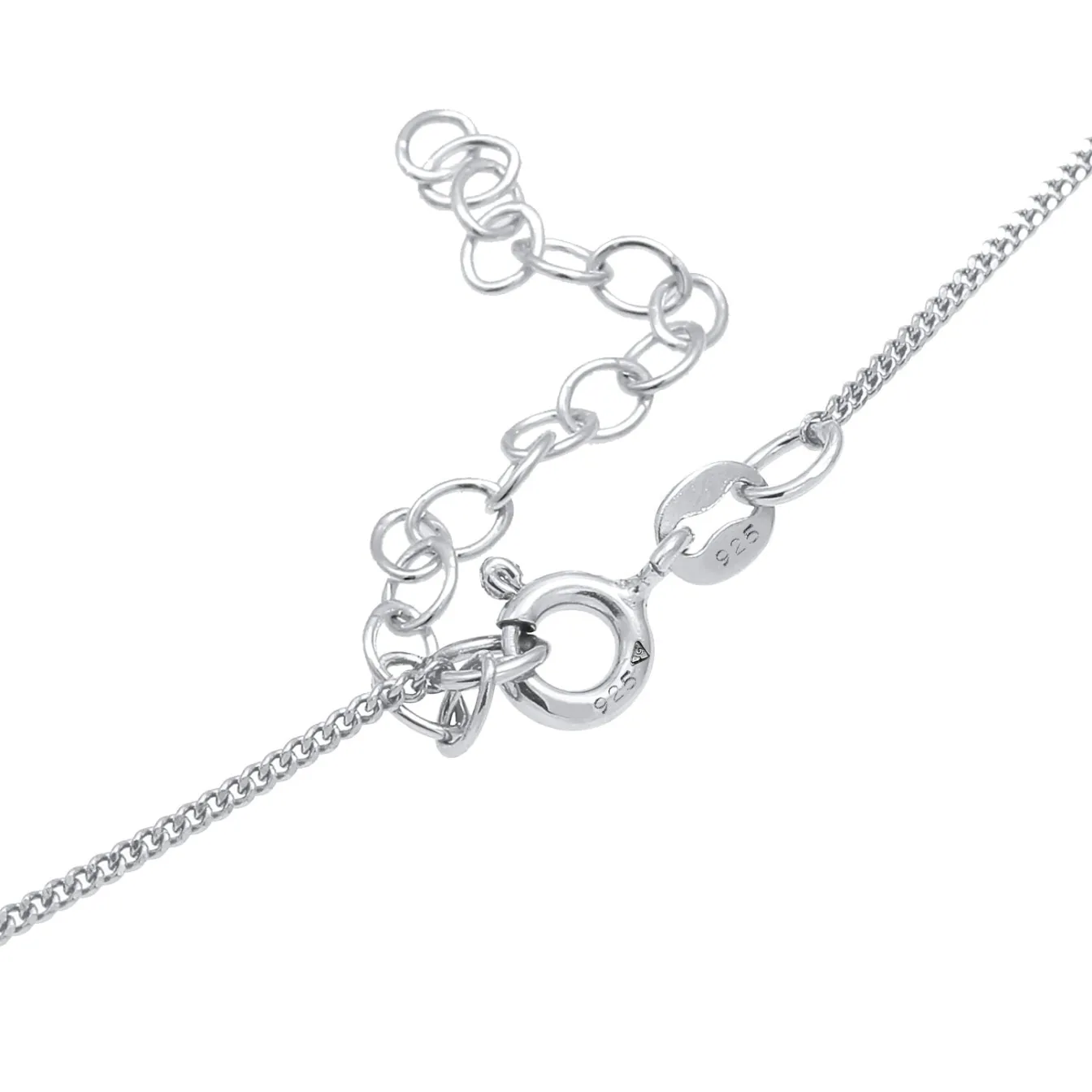 Elli "Solitär-Halskette | Diamant (Weiß, 0.1 ct.)< Halsketten|Silber