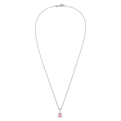 Elli "Solitär-Halskette | Zirkonia (Rosa)< Halsketten|Silber