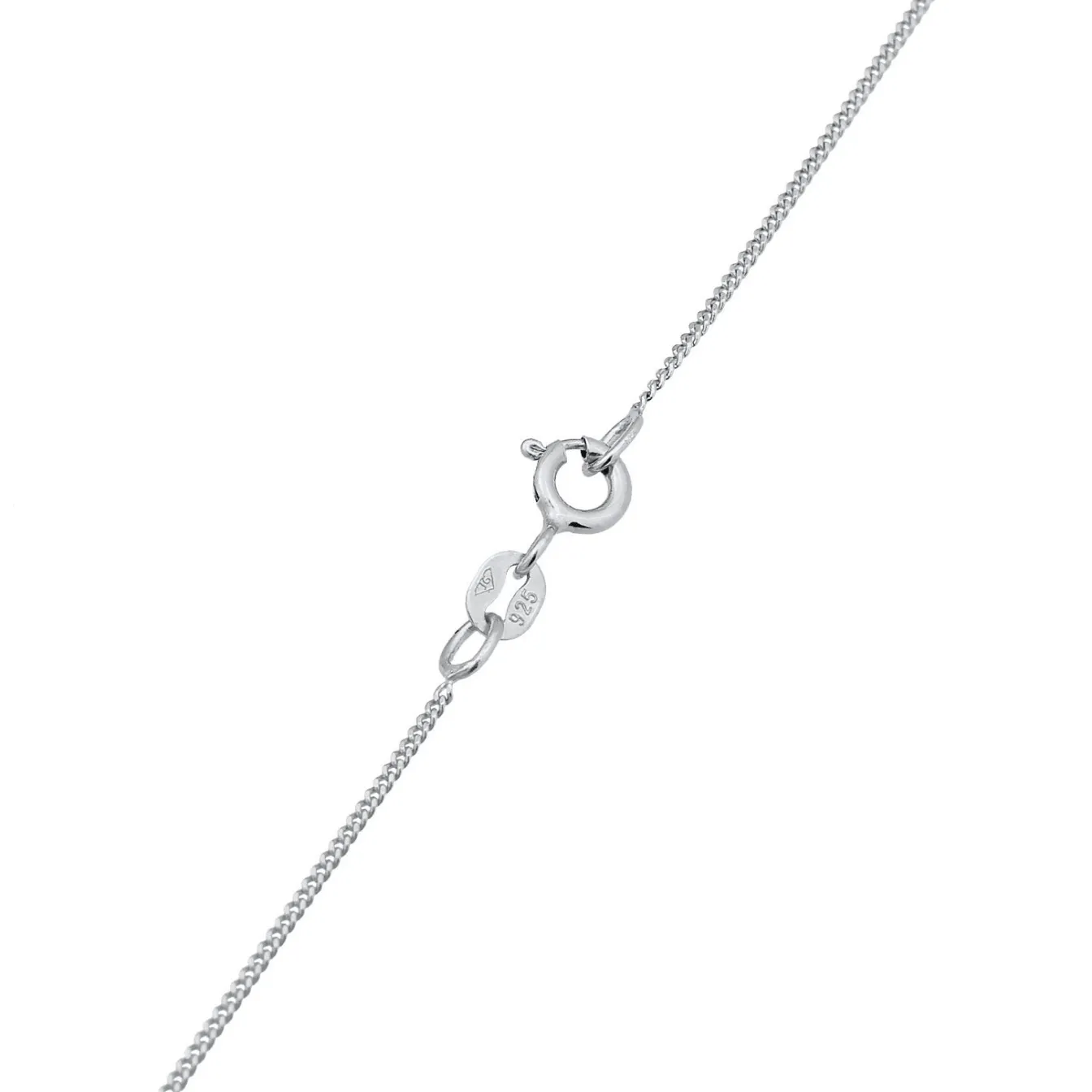 Elli "Solitär-Halskette Rund | Zirkonia (Weiß)< Halsketten|Silber