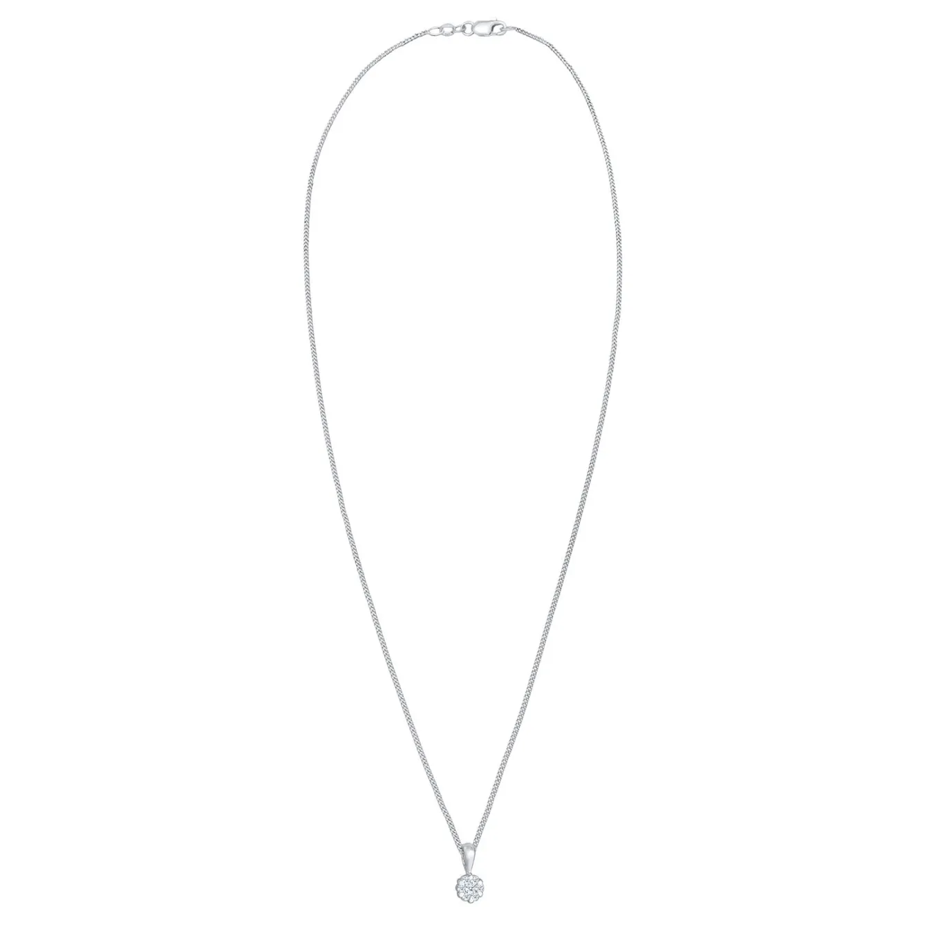 Elli "Solitär-Kette | Diamant ( Weiß, 0,12 ct )< Halsketten|Silber