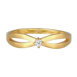 Elli "Solitär-Ring | Diamant ( Weiß, 0,03 ct )< Ringe|Echtgold