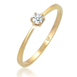 Elli "Solitär-Ring | Diamant ( , 0,11 ct )< Ringe|Echtgold