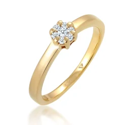 Elli "Solitär-Ring | Diamant ( Weiß, 0,12 ct )< Ringe|Echtgold