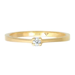 Elli "Solitär-Ring | Diamant ( , 0,11 ct )< Ringe|Echtgold