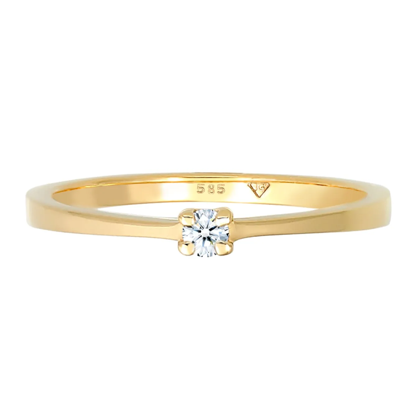 Elli "Solitär-Ring | Diamant ( , 0,11 ct )< Ringe|Echtgold