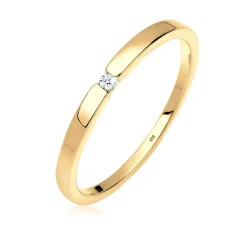 Elli "Solitär-Ring | Diamant ( Weiß, 0,015 ct )< Roségold|Ringe