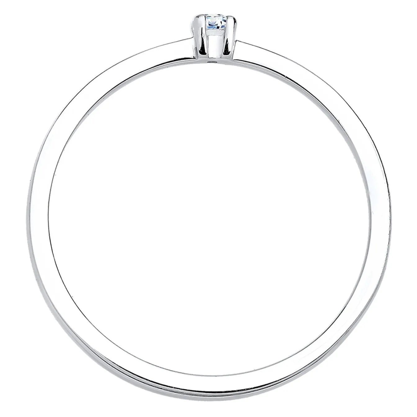 Elli "Solitär-Ring | Diamant ( Weiß, 0,03 ct )< Roségold|Ringe