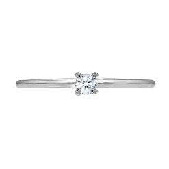 Elli "Solitär-Ring | Diamant ( Weiß, 0,06 ct )< Weissgold|Ringe