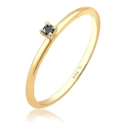 Elli "Solitär-Ring | Diamant (Schwarz, 0.003 ct)< Ringe|Echtgold